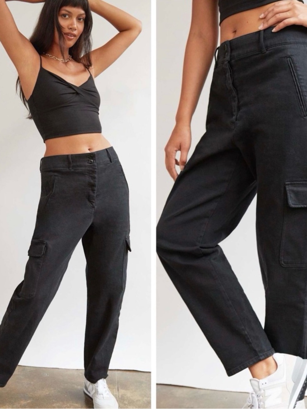 Wilfred Black Straight-Leg Cargo Pants